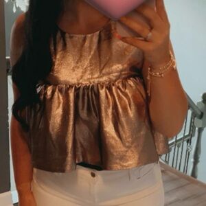 Sparkle gold Zara top